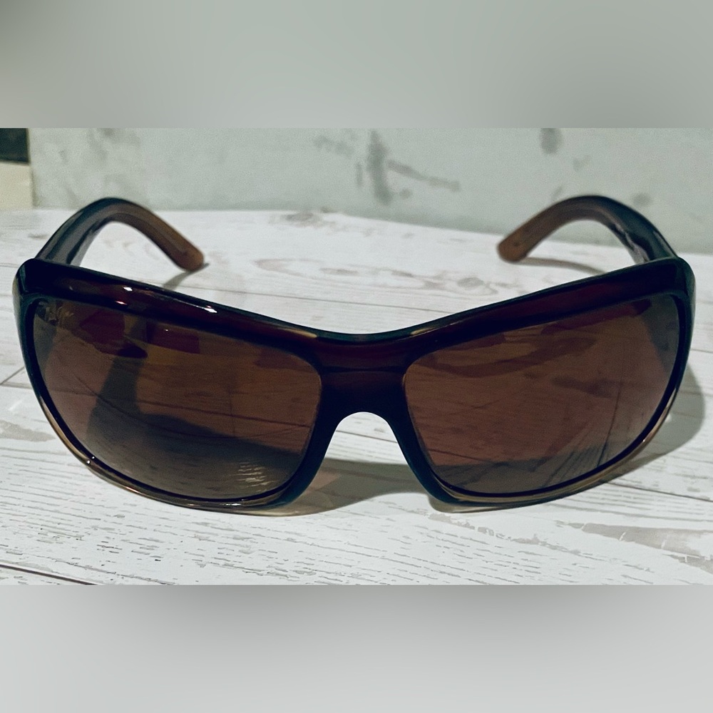 Maui Jim MJ111 Palms Tortoise Shell Polarized Oversized Wrap Style Sunglasses